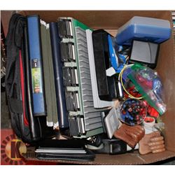 LARGE BOX FULL OF OFFICE SUPPLIES INCL.