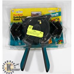 NEW WOLFCRAFT ONE HAND RATCHETING BAND CLAMP