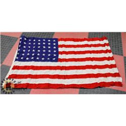 ANTIQUE AMERICAN FLAG 3X5 LOG GLORY