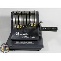 VINTAGE PAYMASTER CHEQUE WRITING MACHINE