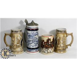 FLAT OF COLLECTIBLE BEER STEINS