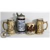 Image 1 : FLAT OF COLLECTIBLE BEER STEINS