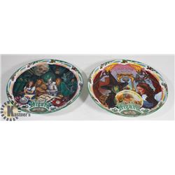 LOT OF 2 WIZARD OF OZ MUSICAL COLLECTOR PLATES