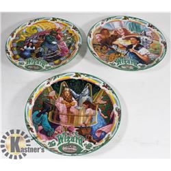 LOT OF 3 WIZARD OF OZ MUSICAL COLLECTOR PLATES