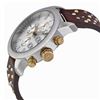 Image 2 : DIESEL TRIPLE CHRONO SILVER DIAL BROWN LEATHER