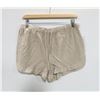 Image 1 : RVCA WOMEN'S LOUNGE SHORTS. TAN SIZE LARGE.