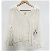 Image 1 : SOCIETY AMUSE LADIES WHITE PEASANT TOP. SIZE SMALL.