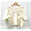Image 1 : O'NEIL LADIES WHITE DOUBLE V NECK SHIRT SIZE SMALL.