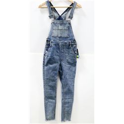 RVCA LADIES JEAN OVERALLS. SIZE 24.