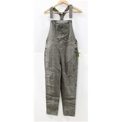 OBEY WOMEN'S PLAID OVERALLS. SIZE 28.