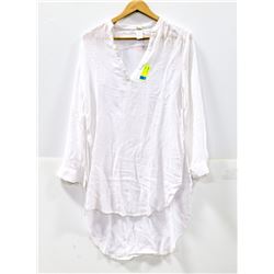 L*SPACE WOMEN'S WHITE TUNIC LONG SLEEVE SHIRT.