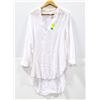Image 1 : L*SPACE WOMEN'S WHITE TUNIC LONG SLEEVE SHIRT.