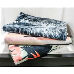 LOT OF THREE SLOW TIDE BEACH TOWELS.