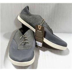 OLUKAI MEN'S GREY SLIDE ON SHOES SIZE 9.