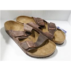 BIRKENSTOCKS MEN'S LEATHER SANDAL. BROWN. MEN'S 13.