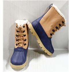 NATIVE JIMMY 3.0 BLUE AND BROWN YOUTH BOOTS SIZE J3.
