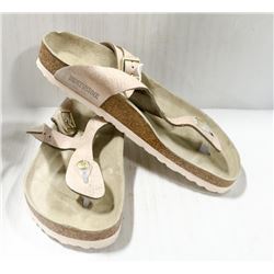 BIRKENSTOCKS LADIES ROSE GOLD STRAP SANDALS SIZE 9.