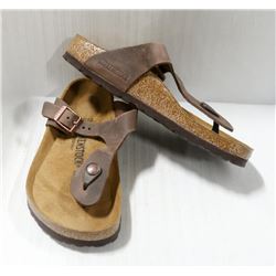 BIRKENSTOCKS BROWN LEATHER THONG SANDALS UNI 6/4