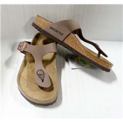 BIRKENSTOCK BROWN LEATHER THONG SANDALS SIZE 5