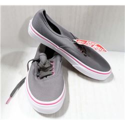 VANS PINK AND GREY GIRLS SIZE 2 SHOES.