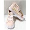 Image 1 : VANS POWDER PINK AND GOLD GIRLS SHOE. SIZE 10.