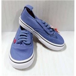 VANS BLUE TODDLER SHOES. SIZE 8.