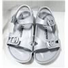 Image 1 : BIRKENSTOCK GREY HARD PLASTIC SANDALS SIZE L3.