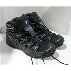 SALOMON HIGH TOP BLACK AND GREY MEN'S SHOE SIZE 12
