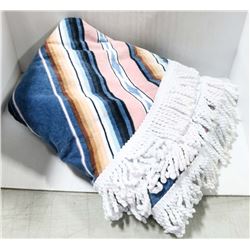 AREA RUG STYLE BEACH TOWEL. AZTEC PATTERN.