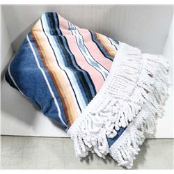 AREA RUG STYLE BEACH TOWEL. AZTEC PATTERN.