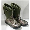 Image 1 : BOGS GREEN CAMO YOUTH INSULATED RAIN BOOT SIZE 5