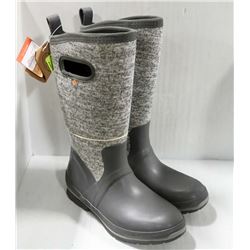 BOGS LIGHT GREY INSULATED RAIN BOOT SIZE 7