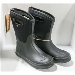BOGS BLACK LINED RAIN BOOT YOUTH SIZE 7