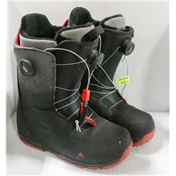 BURTON RULER SNOWBOARD BOOTS. BLACK/GREY SIZE 9.5