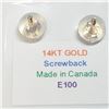 Image 3 : 14K Yellow Gold Heartshape Screwback Earrings, Suggested Retail Value $200