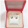 Image 4 : 14K Yellow Gold Heartshape Screwback Earrings, Suggested Retail Value $200