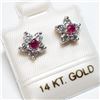 Image 3 : 14K White Gold Diamond (0.60Ct,Si2-I-1,G-H)(RUBYct) 0.2 Earrings (~weight 1.42g), Made in Canada, Ap