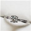 Image 2 : 14K White Gold Diamond (0.32Ct,Si2,H) Ring (~Size 6) (~weight 1.64g), Made in Canada, Appraised Reta