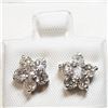 Image 1 : 14K White Gold Diamond (1.23Ct,I1-I3,G-I) Earrings (~weight 1.66g), Made in Canada, Appraised Retail