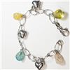 Image 2 : Silver 7.5" Gemstone Italian Design Bracelet (~weight 13.71g), Suggested Retail Value $300