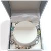 Image 4 : Silver 7.5" Gemstone Italian Design Bracelet (~weight 13.71g), Suggested Retail Value $300