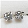 Image 1 : 14K White Gold Diamond (0.84Ct,Si2-I1,G-H) Earrings (~weight 0.78g), Made in Canada, Appraised Retai