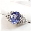 Image 3 : 14K White Gold Tanzanite(1.9ct) Diamond(0.2ct) Ring (~Size 6) (~weight 3.8g), Made in Canada, Apprai