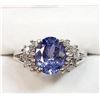 Image 7 : 14K White Gold Tanzanite(1.9ct) Diamond(0.2ct) Ring (~Size 6) (~weight 3.8g), Made in Canada, Apprai