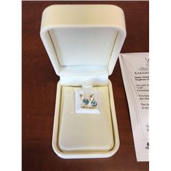 10kt Yellow Gold Ladies cast dangle earrings