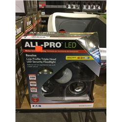 All-Pro LED Low Profile Triple Head LED Security Flood Light