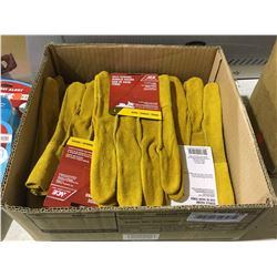 Case of Ace Split Cowhide Large Work Gloves