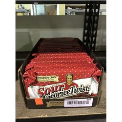 Case of Newman's Own Sour Licorice Twists