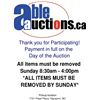 Image 1 : ALL ITEMS MUST BE REMOVED BY SUNDAY 4:00PM