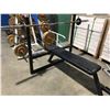 Image 2 : BENCH PRESS C/W BAR & APPROX 320 LBS OF WEIGHTS